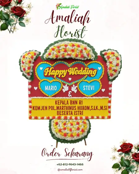 Papan Bunga Pernikahan Kwarasan